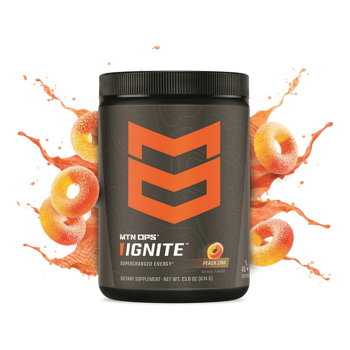 MTN OPS Ignite Supercharged Energy Peach Zing Drink
