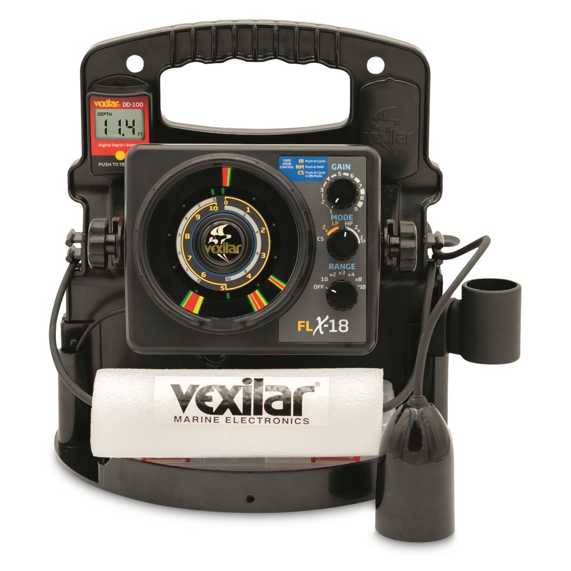 Vexilar FLX-18 Pro Pack with 12 Degree Ice Ducer and DD-100