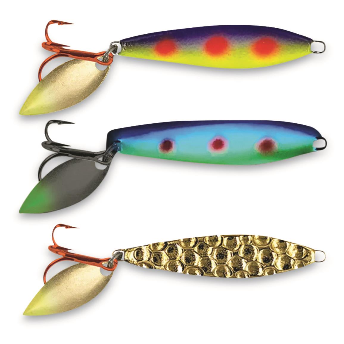 Moonshine Two-Faced Shiver Spoon Glow 1/8 oz. Lure, Green