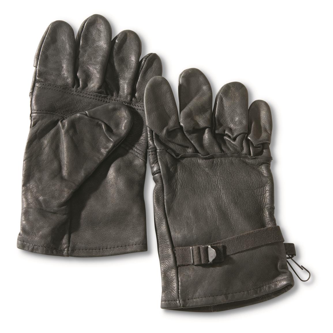 Italian Police Surplus Leather Lined Gloves, New | Sportsman's Guide