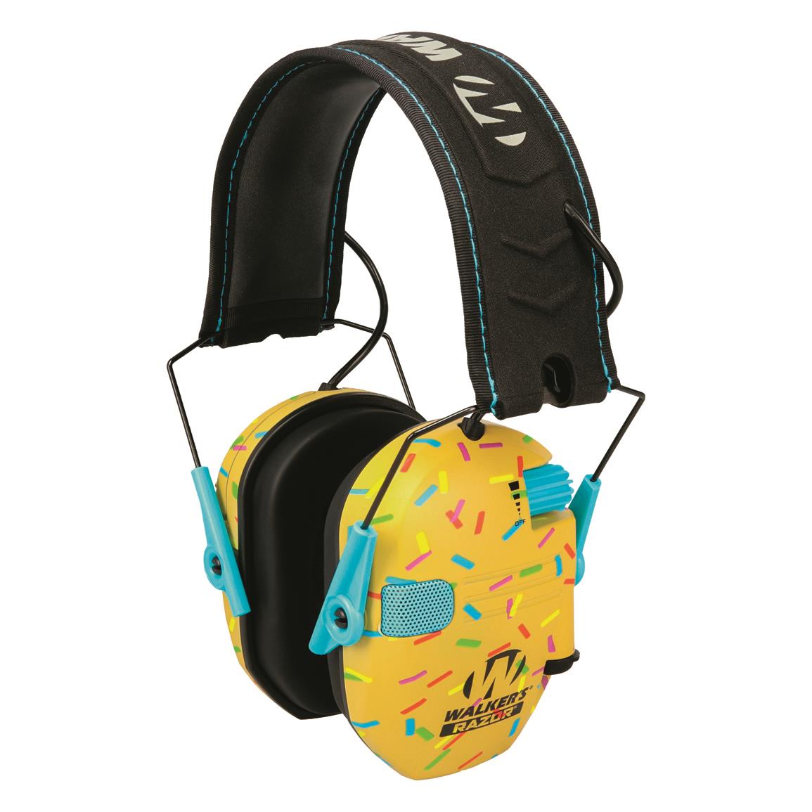 Walkers Razor Slim Electronic Gold Sprinkles Muff with Full Range Speakers - Yellow