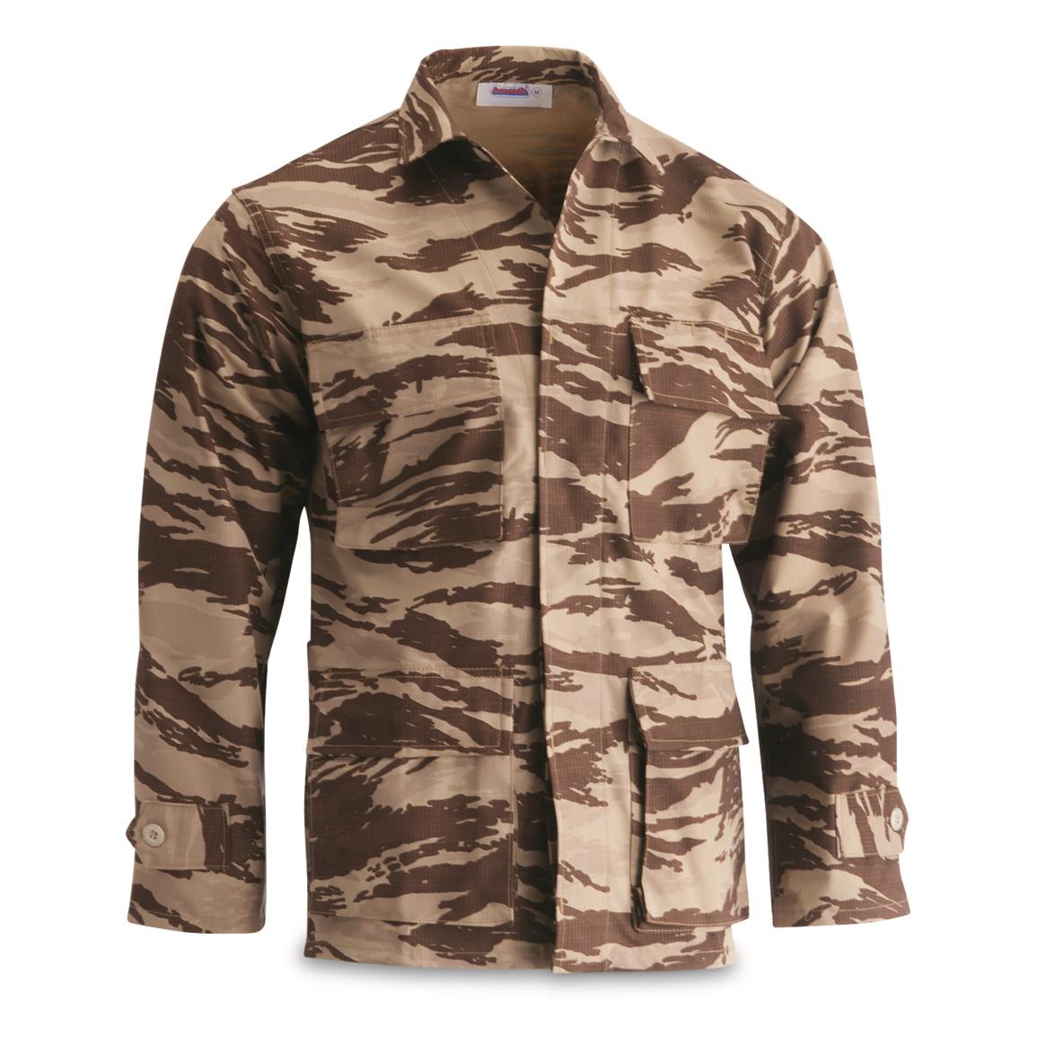 Greek Military Surplus BDU Jacket, Desert Lizard Camo, New