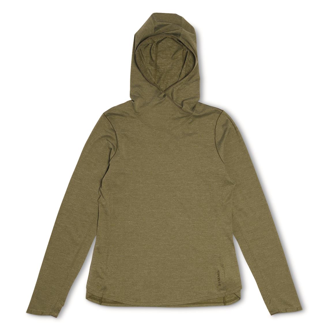 Simms Women's Bugstopper Solarflex Hoodie in Loden Heather - Size: Large