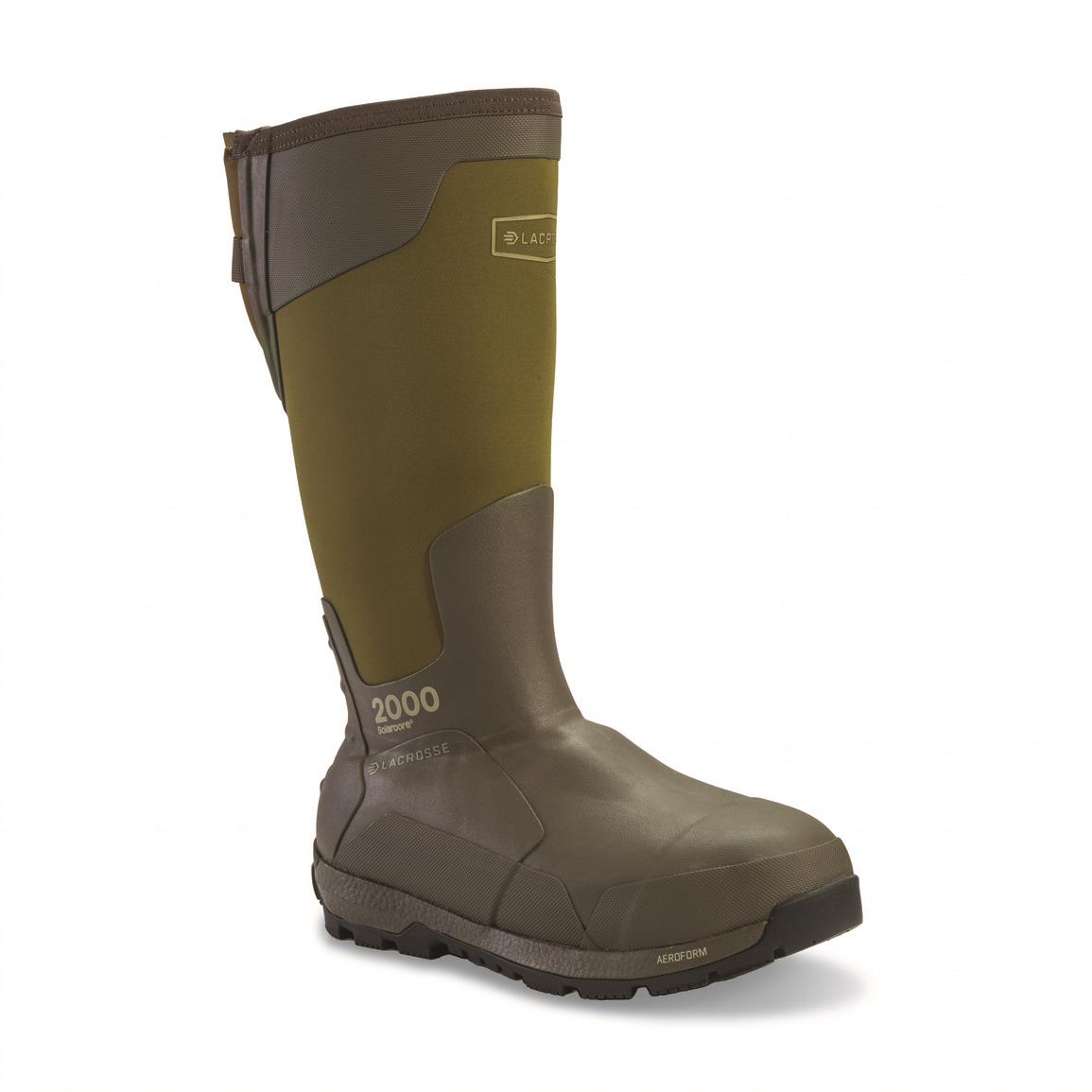 LaCrosse Men's Alphaburly Aero Waterproof 2000 gram Insulated Rubber Hunting Boots