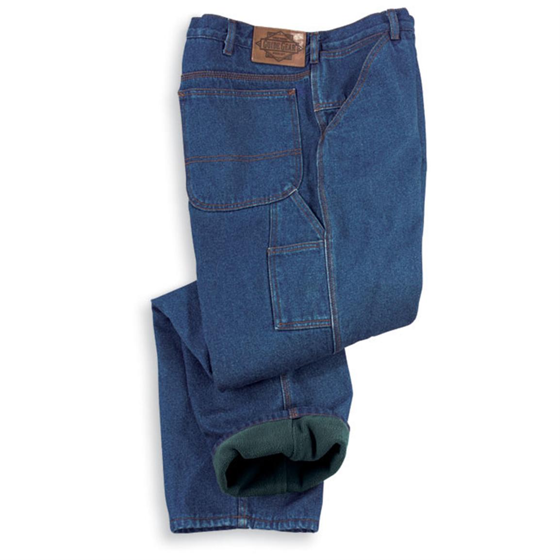 mens fleece lined work jeans