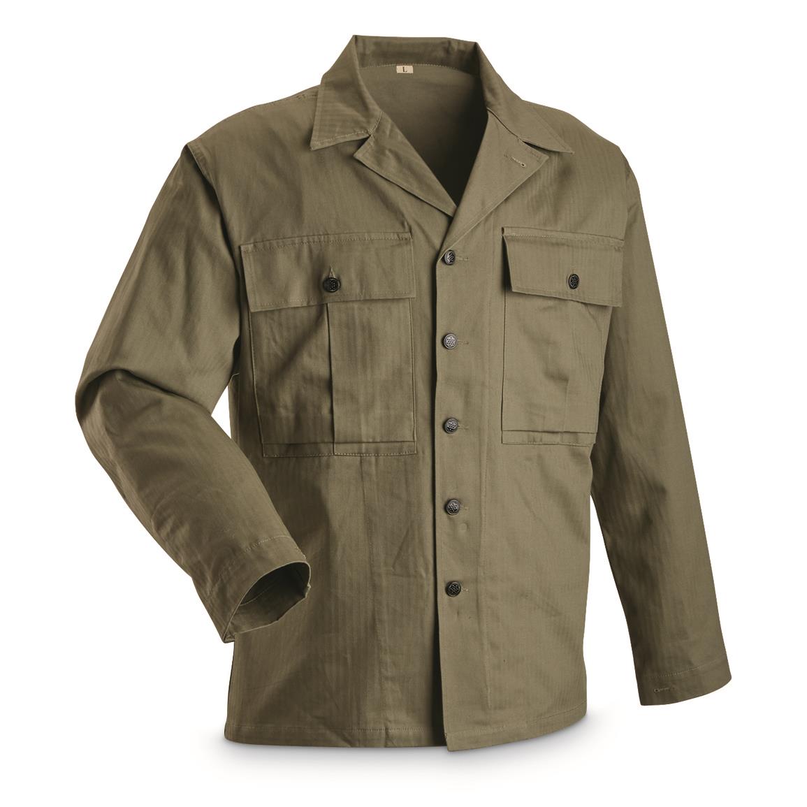 U.S. Military WWII HBT Jacket, Reproduction - 75921, Reproduction ...