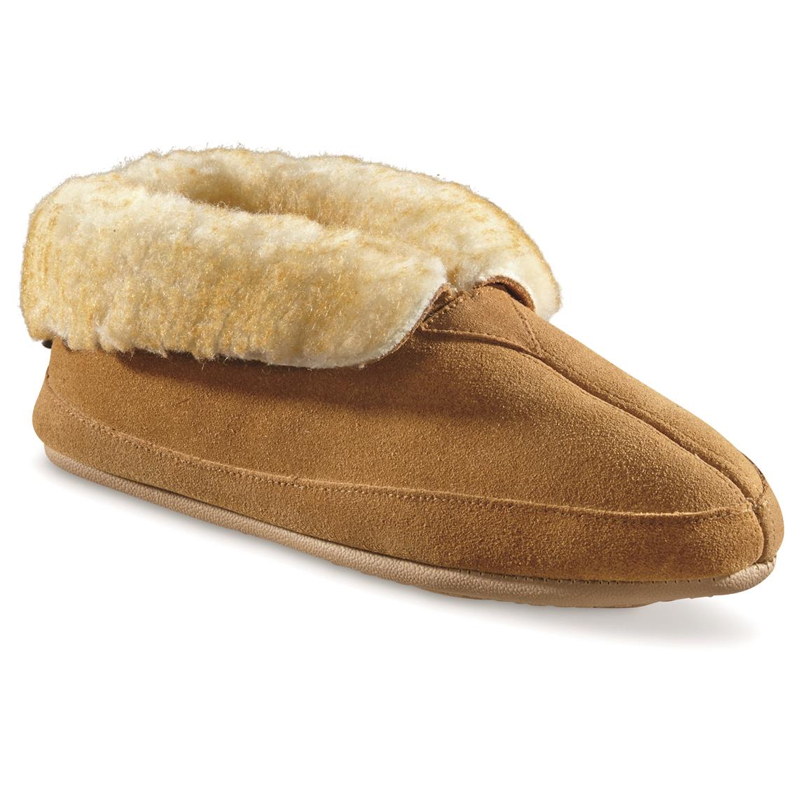 Guide Gear Women's Wool Roll Bootie Slippers - 77186, Slippers at ...
