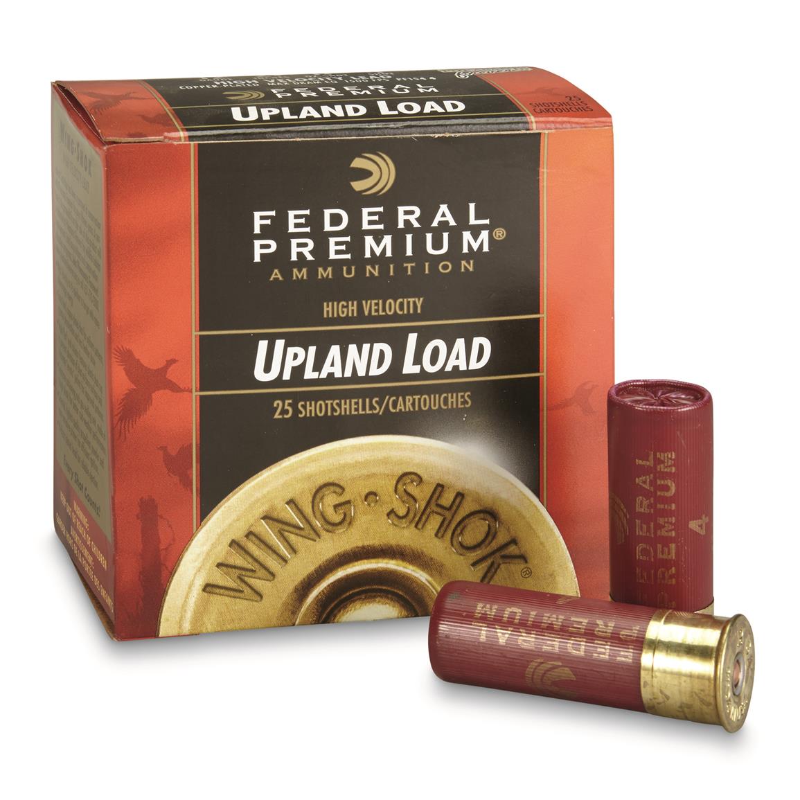 Federal Premium Wing-Shok Upland Loads, 12 Gauge, 2 3/4", 1 1/4 oz., 25 Rounds