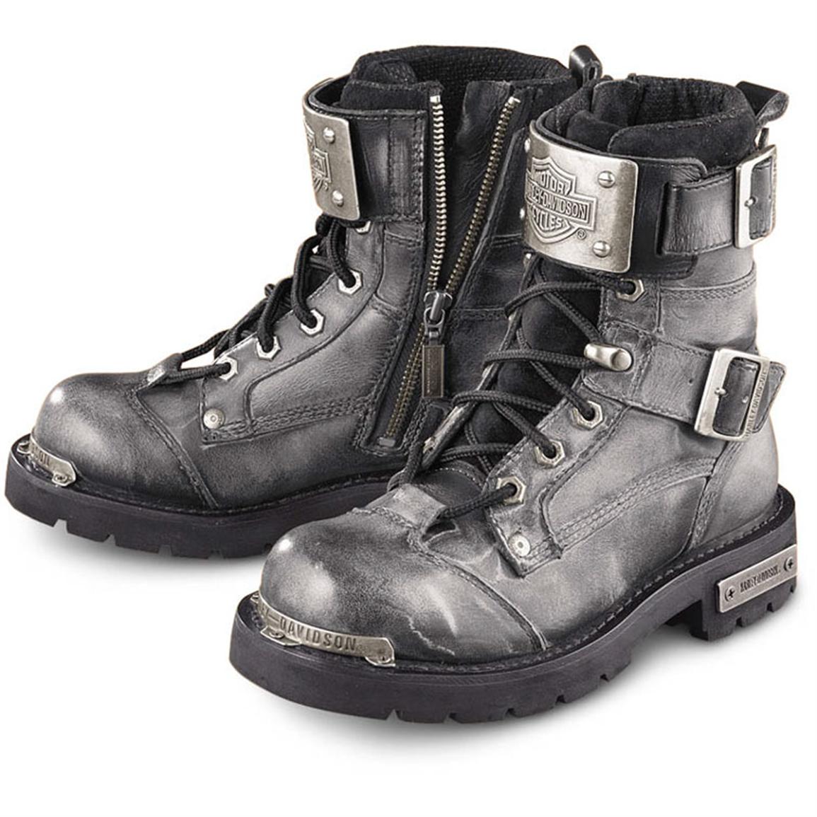 Women S Harley Davidson Night Shift Boots Gray 80236 Casual Shoes At Sportsman S Guide