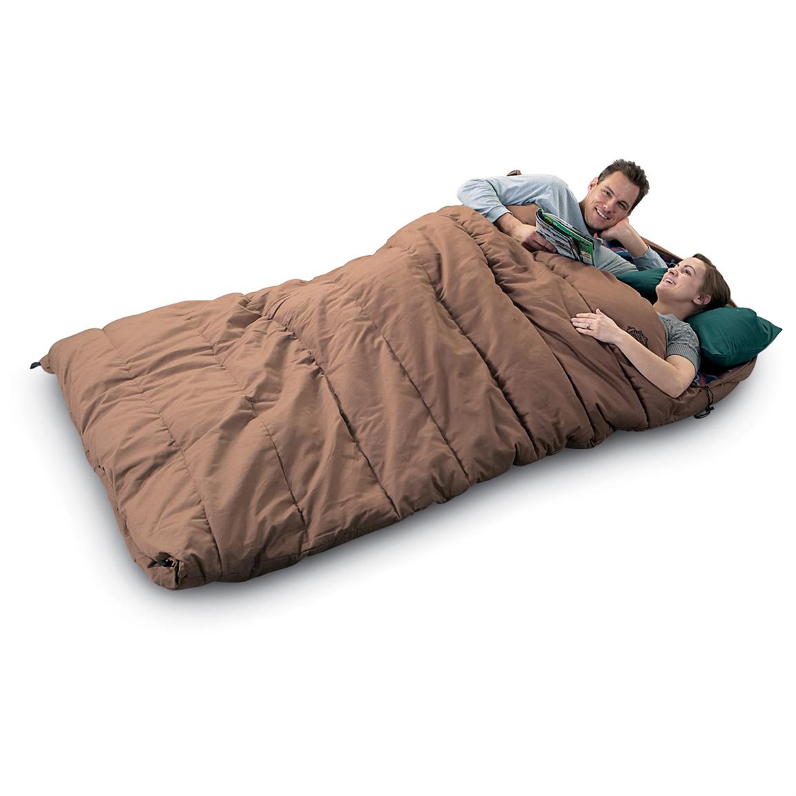 Guide Gear Cold Weather Double Sleeping Bag, 0 Degree - 80514, Rectangle Bags at Sportsman&#39;s Guide