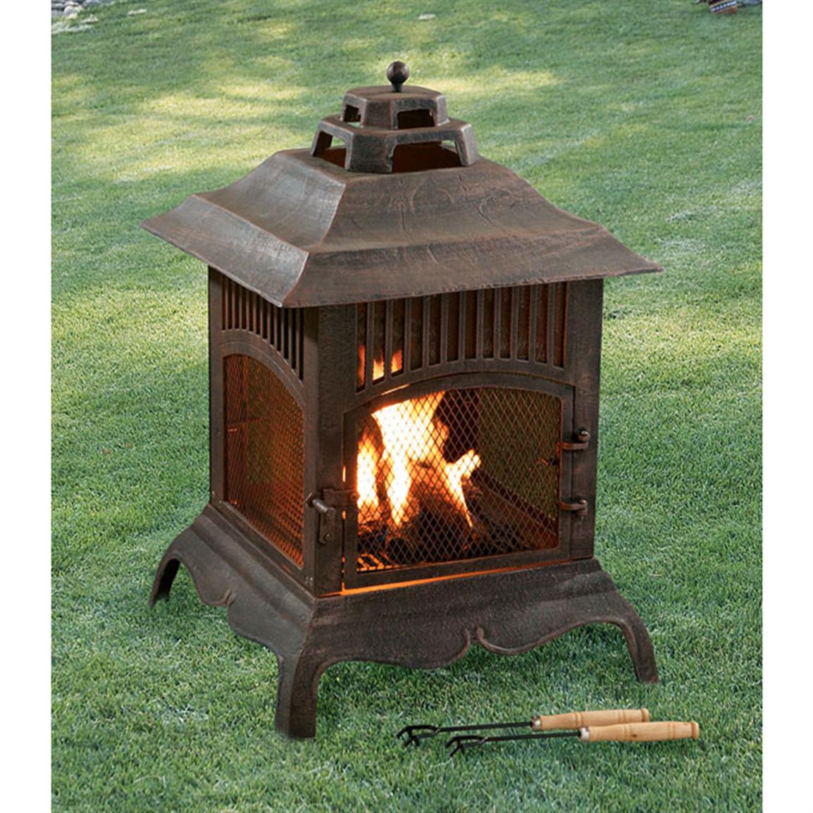 Chimney Fire Pit Bunnings - Wood Burning Chiminea Outdoor Steel