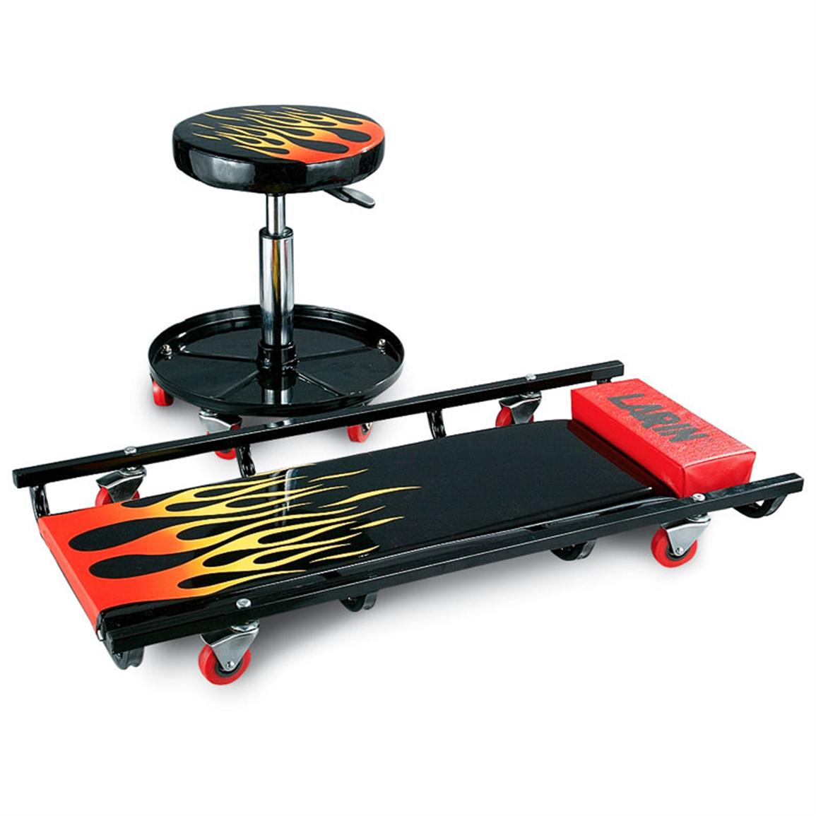 Larin® Pneumatic Roller Seat with Flames 81321, Accessories at