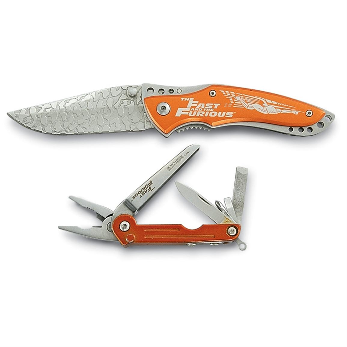 The Fast and the Furious™ Knife / Multitool Set 83318, Folding