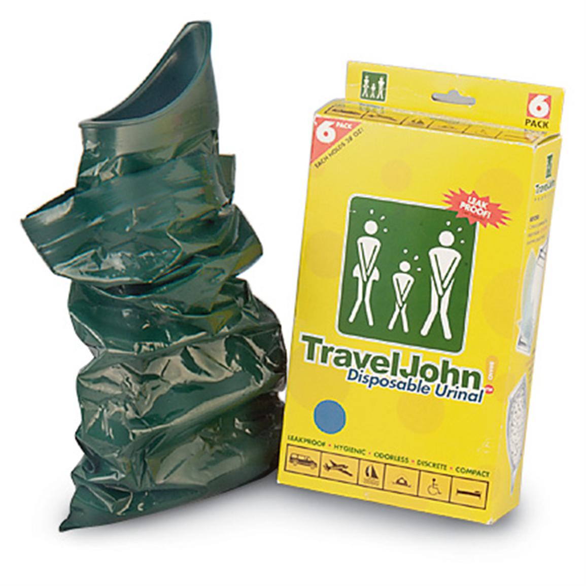 9 Resealable TravelJohn™! Disposable Urinals 84236, Portable Toilets