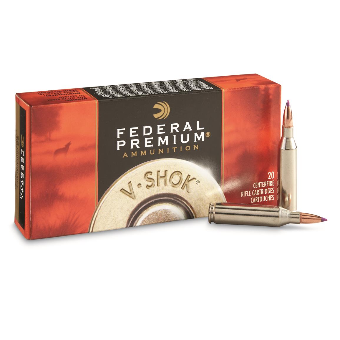 Federal Premium V-Shok, .243 Winchester, NBT Varmint, 55 Grain, 20 Rounds