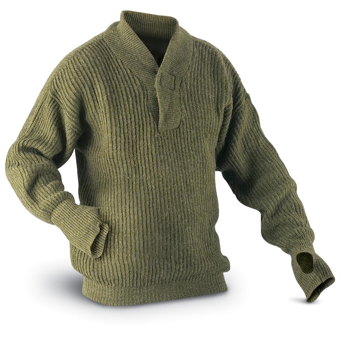 Used Norwegian Military Surplus Wool Sweater 87766, Military Sweaters