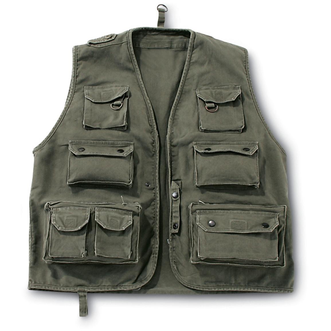 Mil-Tec® Moleskin Survival Vest - 89287, Shirts at Sportsman's Guide