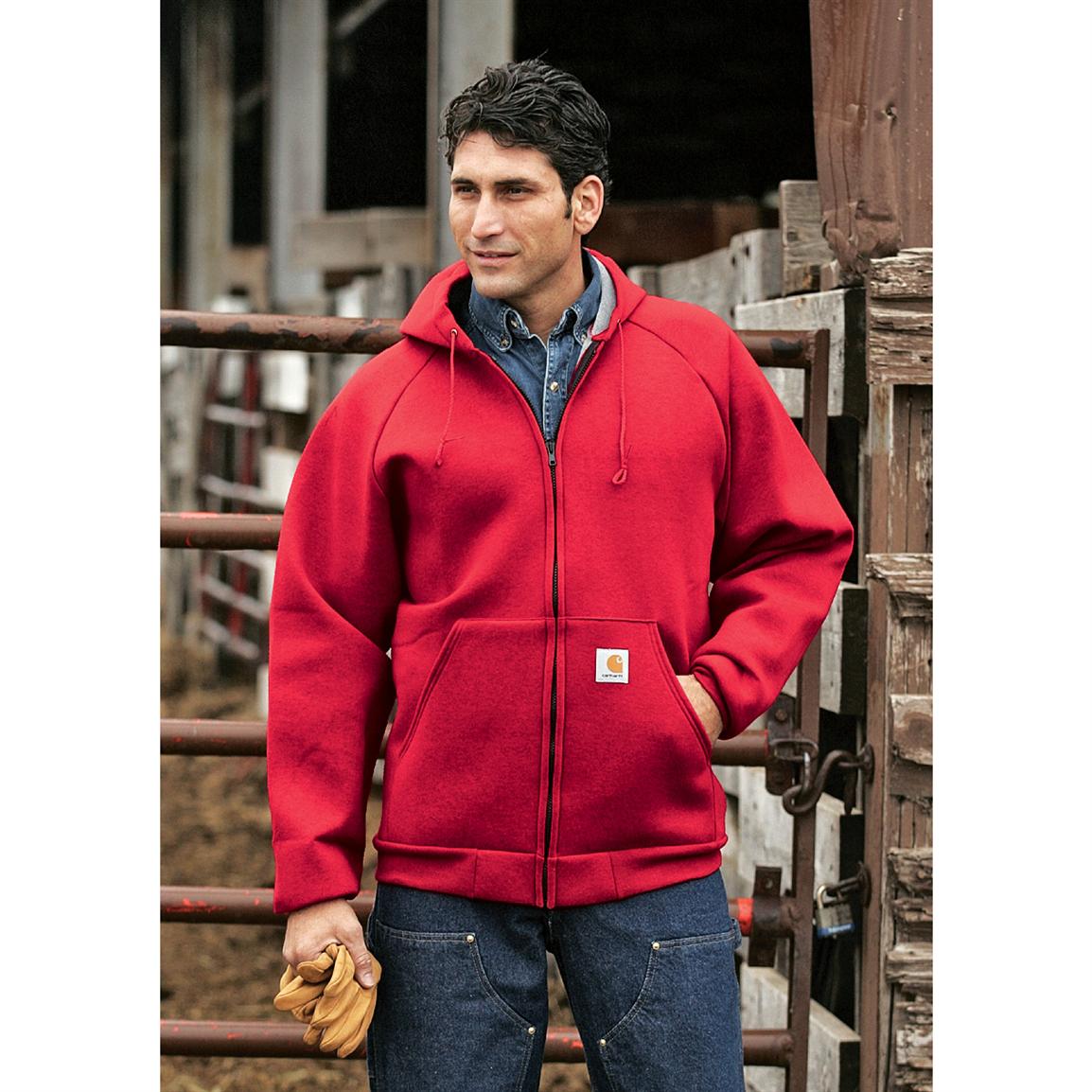 Carhartt® Hooded Carlux™ Sweatshirt, Red - 89889, Sweatshirts & Hoodies ...
