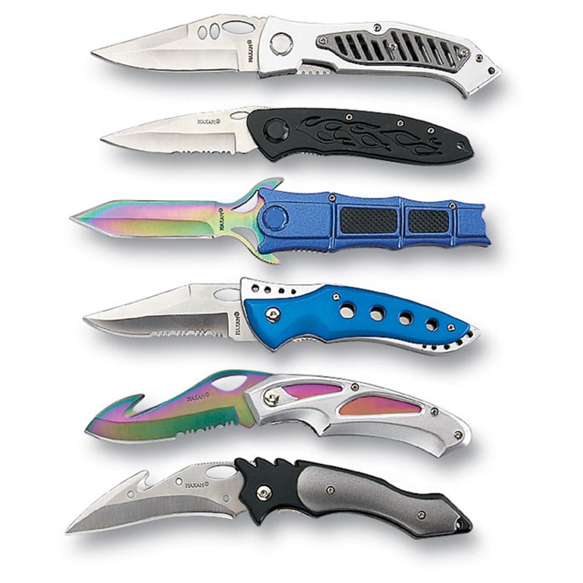 6 Maxam® Fantasy Knives 89907, Folding Knives at Sportsman's Guide