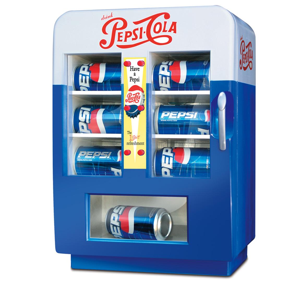 pepsi vending machine mini refrigerator fridge retro gift baskets dew mountain select