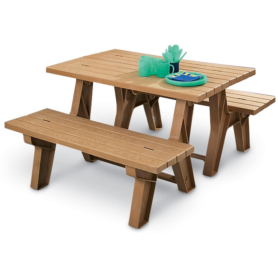 Convertible Bench Picnic Table Patio Furniture