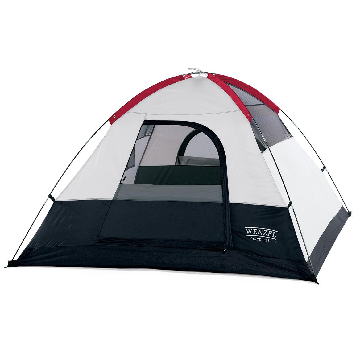 Wenzel® Pine Valley Sport Dome Tent, White / Black / Red ...