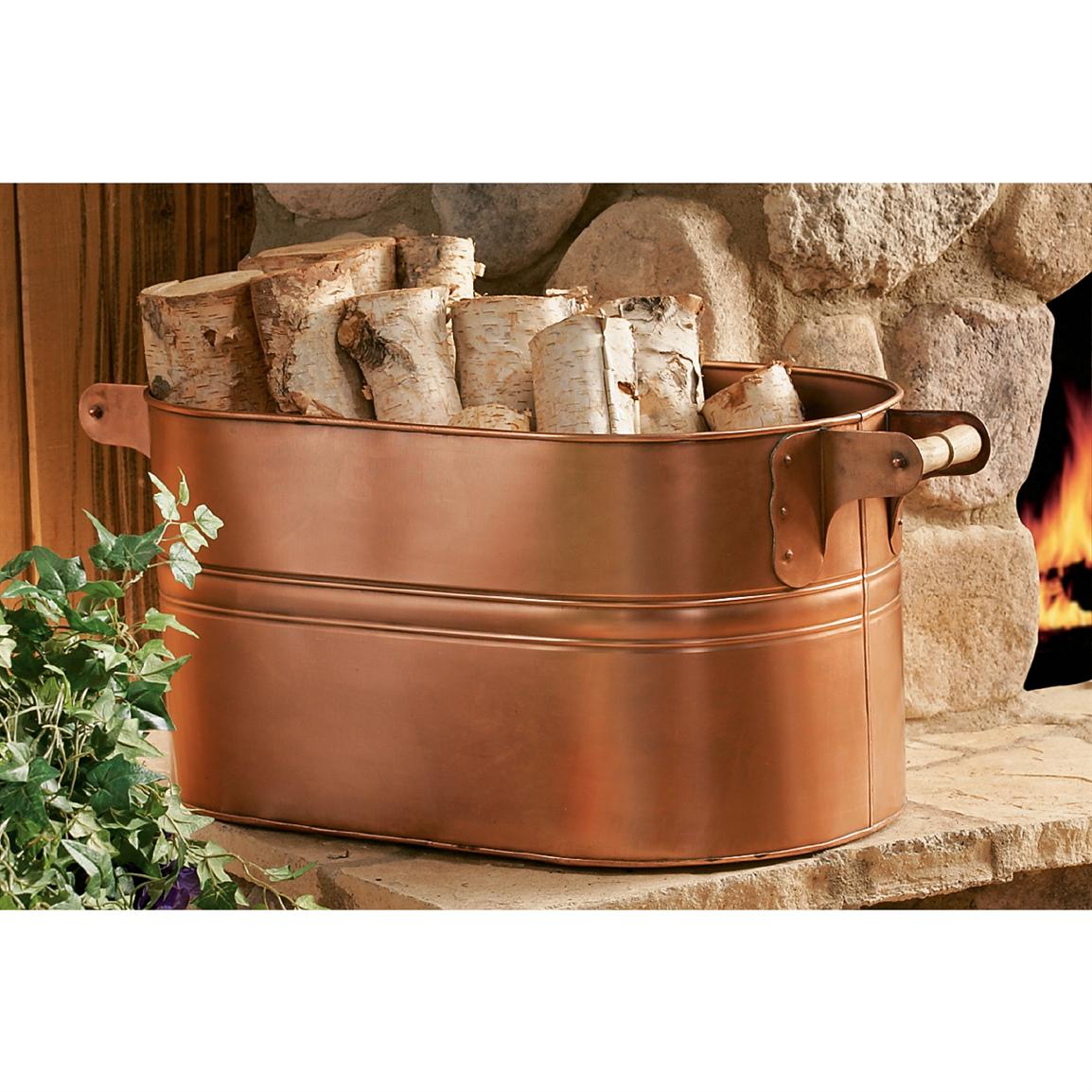 Reproduction Antique Copper Finish Wash Boiler 94027, Decorative