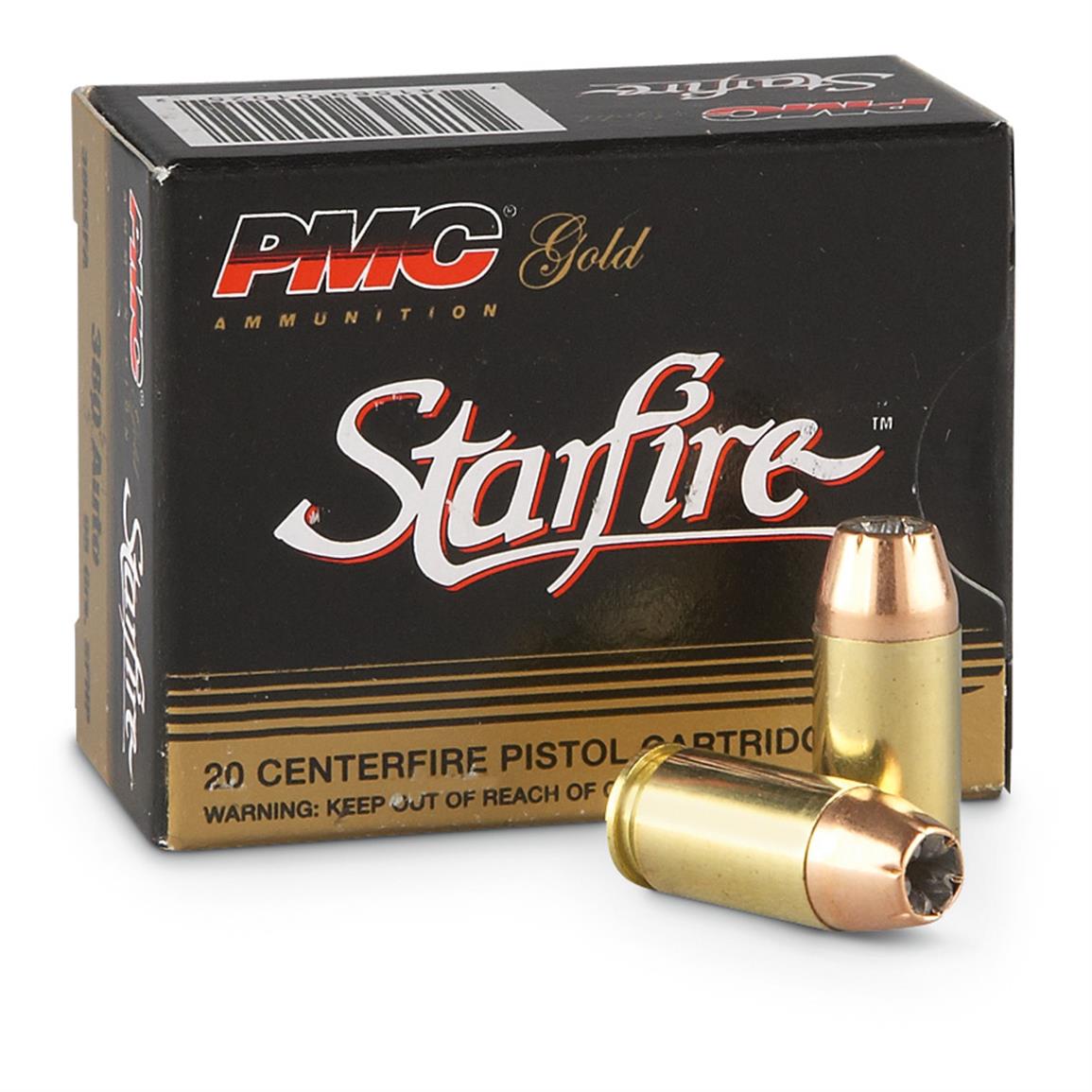 PMC Gold Starfire, .380 ACP, SFHP, 95 Grain, 20 Rounds - 94511, .380 ...