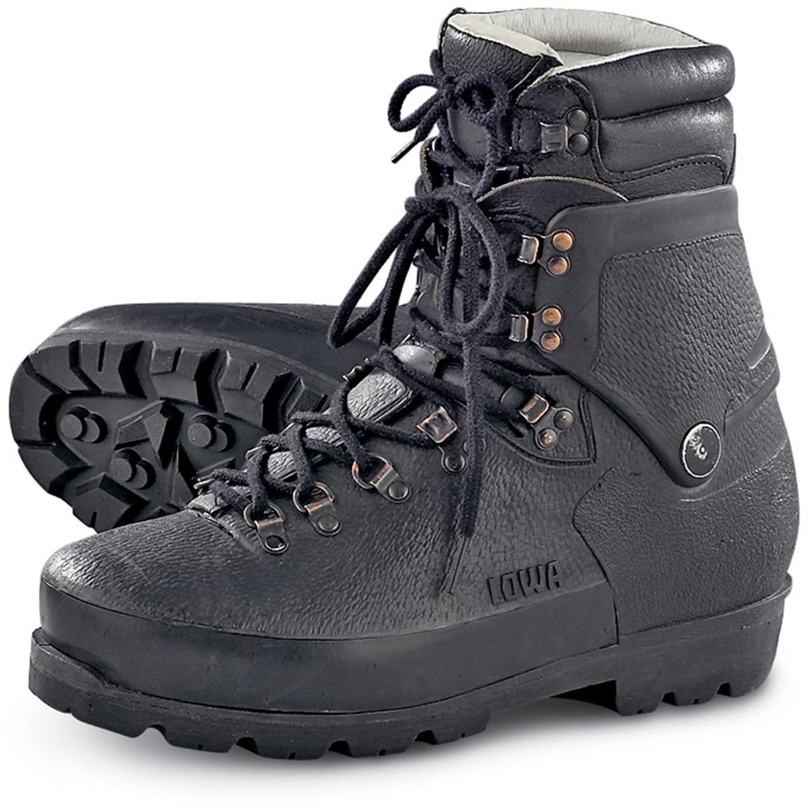 Men's Used German Mountain Boots, Black - 94670, at Sportsman's Guide