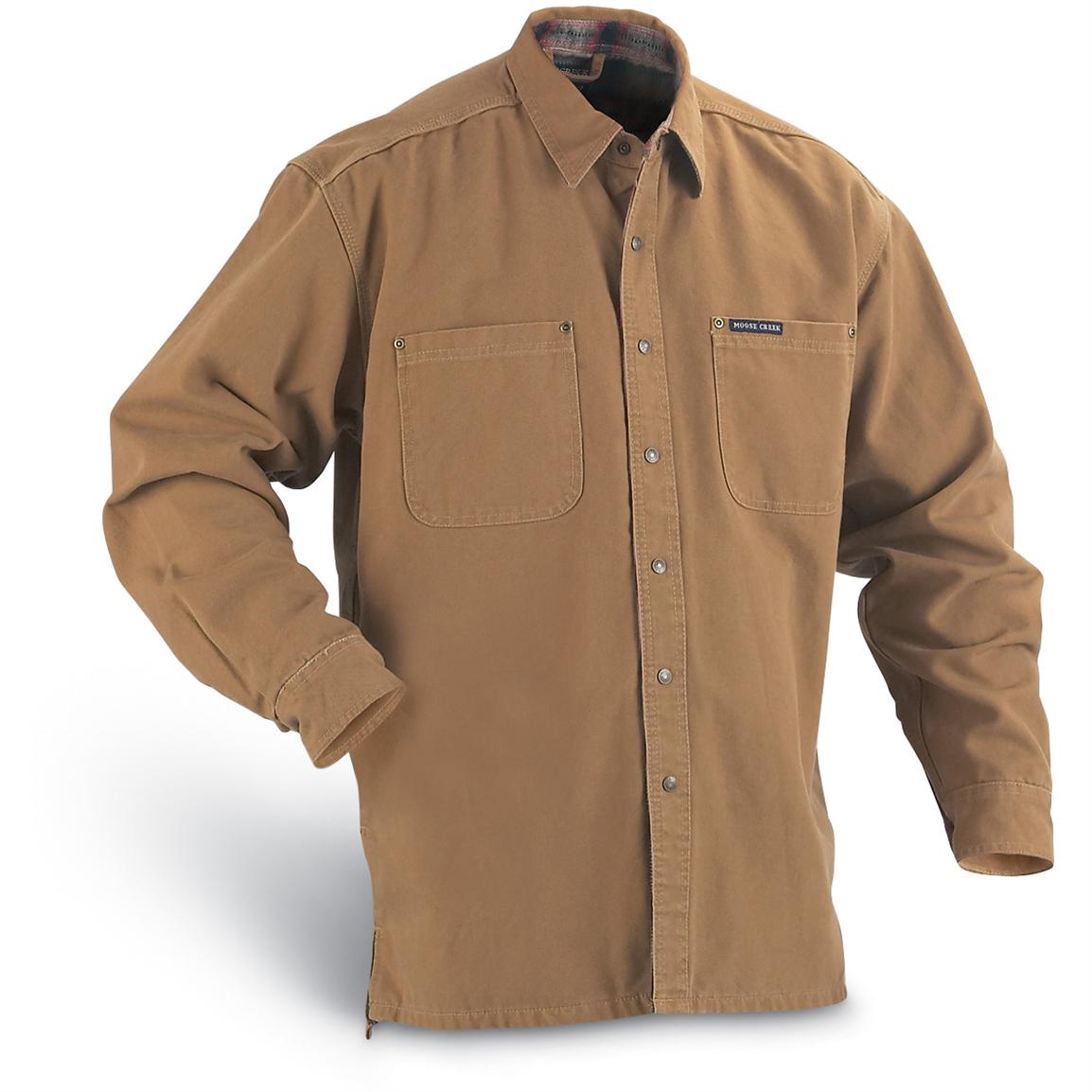 Moose Creek® Logger Canvas Shirt Jacket - 94736, Insulated Jackets