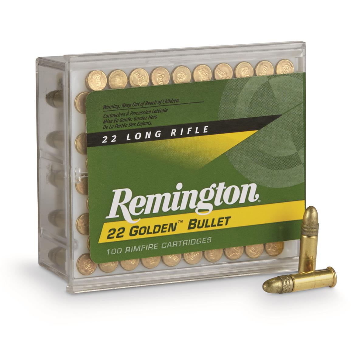 Remington Golden Bullet 22LR High Velocity RN 40 Grain 100 Rounds 