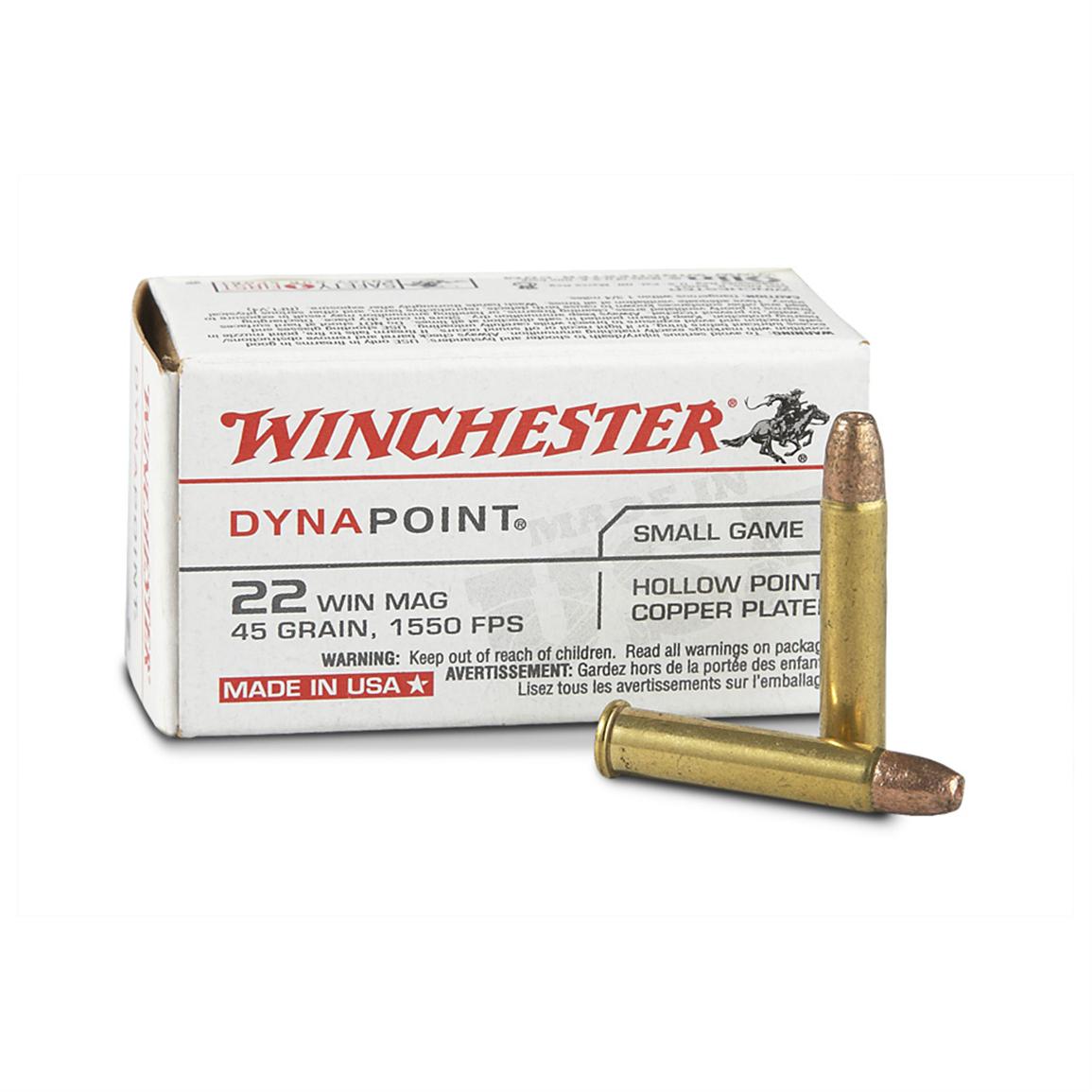 50 rds. .22 Winchester DynaPoint 45 Grain Hollow Point Ammo