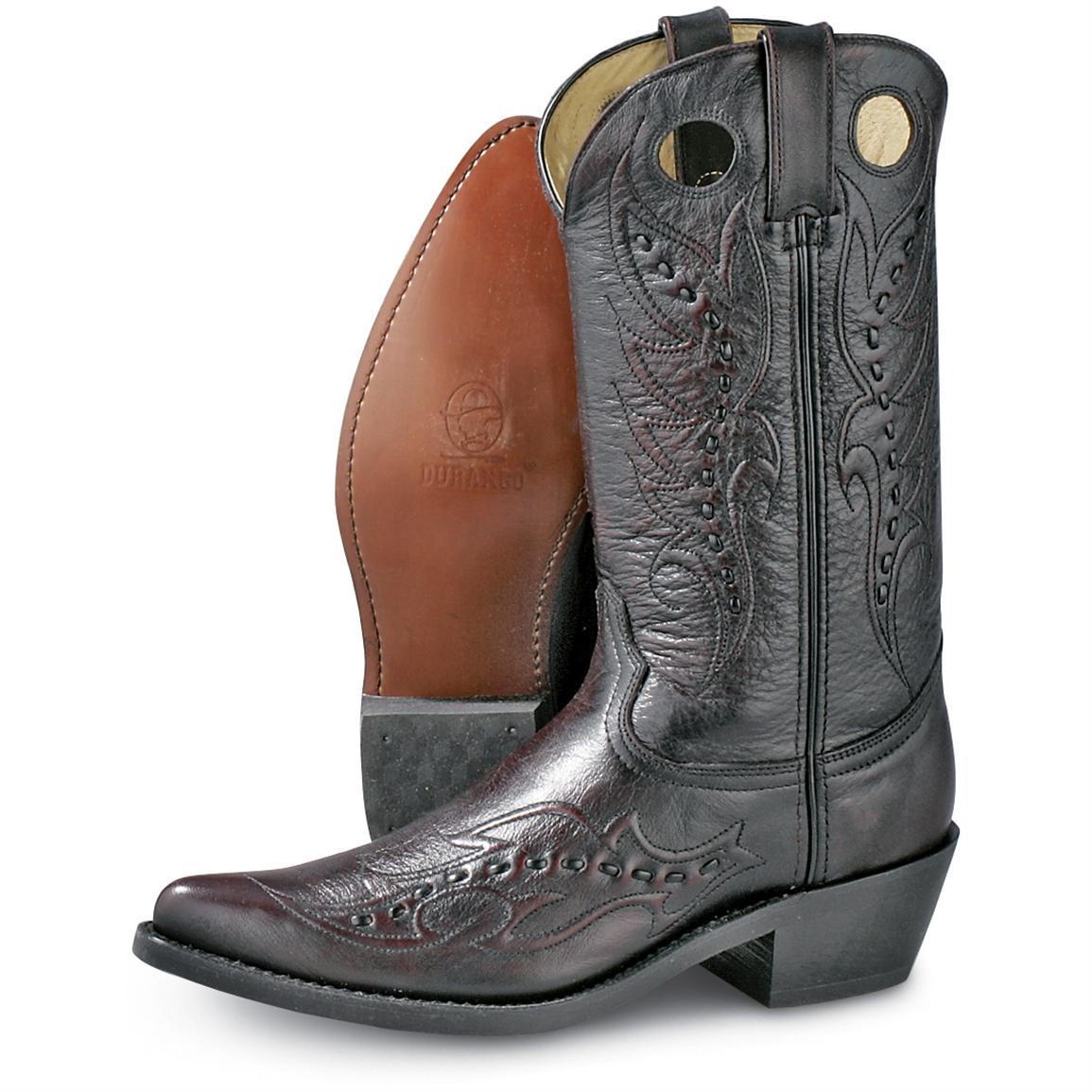 Men's Durango Boot® Western Stitch Boots, Black Cherry - 95445, Cowboy ...