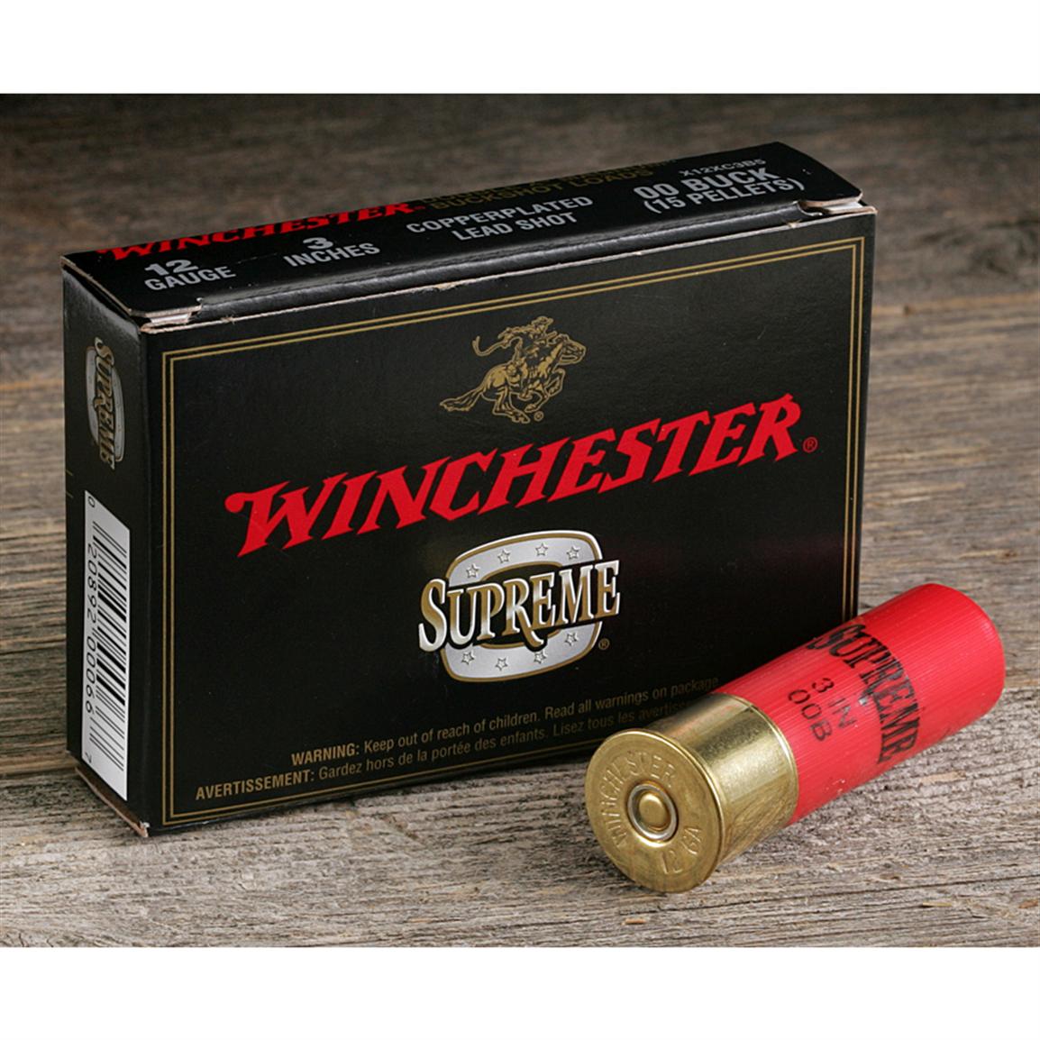 Winchester Double X Magnum Buckshot 12 Gauge 2 3 4 00 Buck 5 Rounds 95674 12 Gauge Shells At