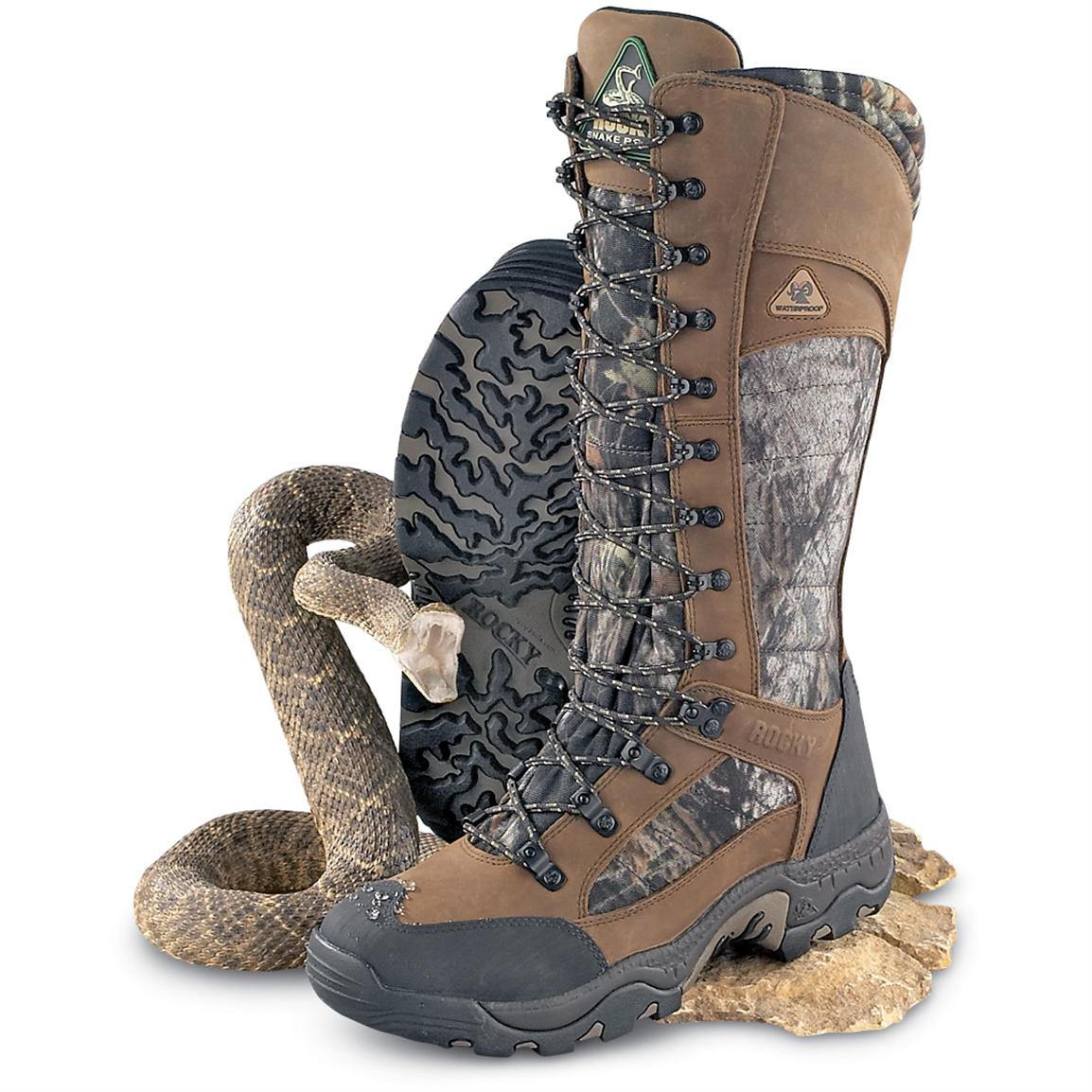Men's Rocky® Striker Waterproof Snake Boots, Mossy Oak® 95762, Hunting Boots at Sportsman's Guide