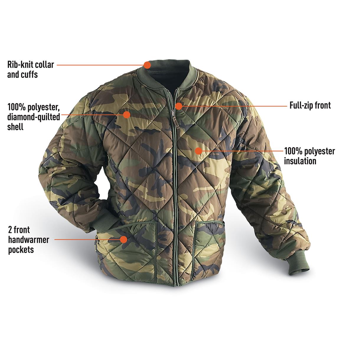 Refrigiwear Camo Diamond Quilted Insulated Softshell Hooded Jacket (X-Large)