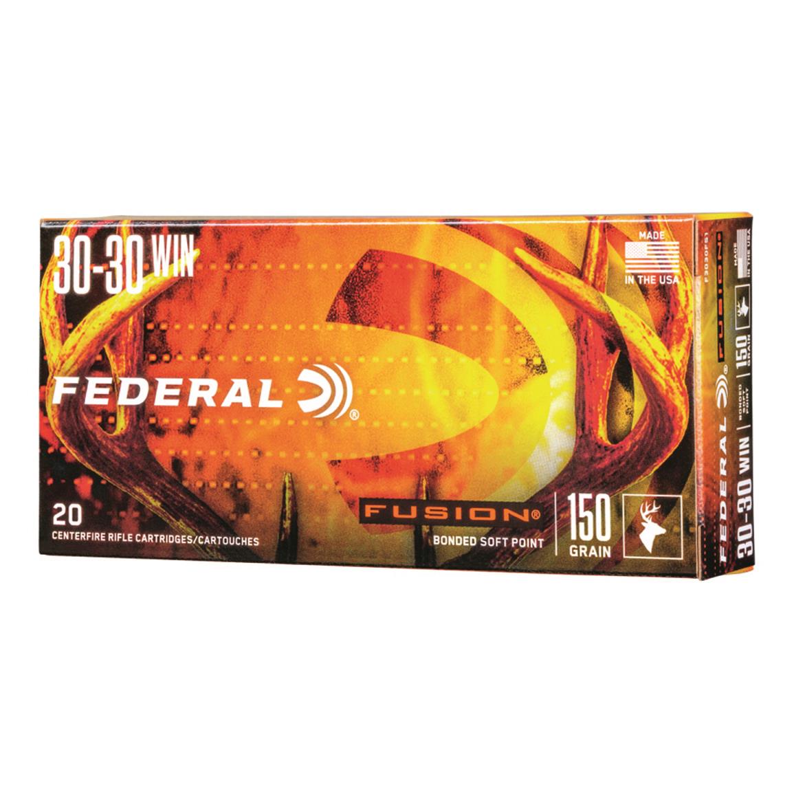 Federal Fusion .30-30 Winchester, SP, 150 Grain, 20 Rounds