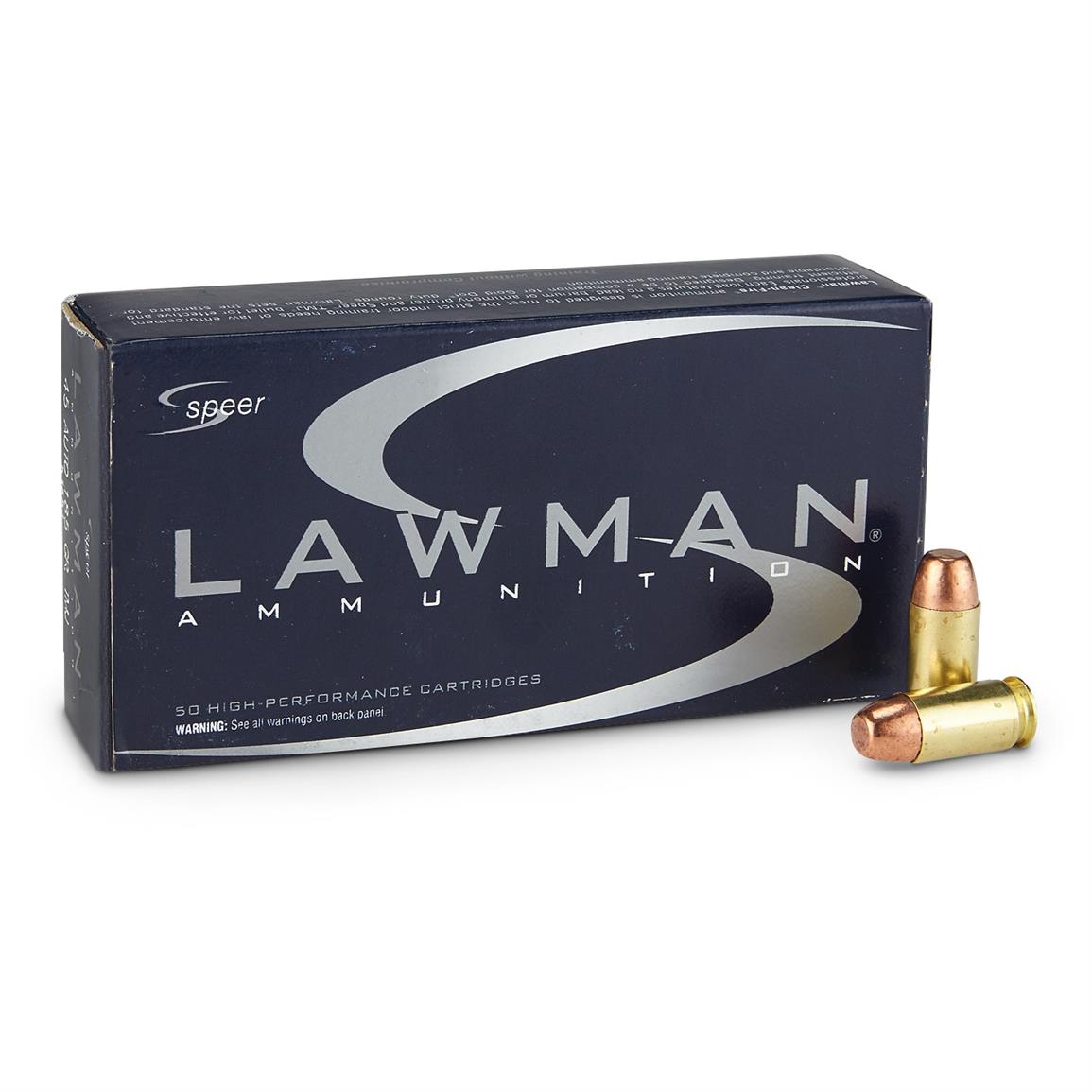 Speer Lawman .45 Auto 185 Grain TMJ FN 50 rounds - 97002, .45 ACP Ammo ...