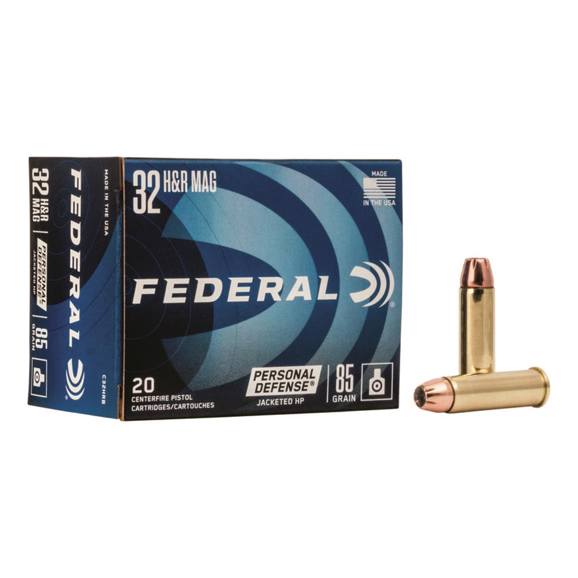 Federal Personal Defense, .32 H&R Magnum, JHP, 85 Grain, 20 Rounds