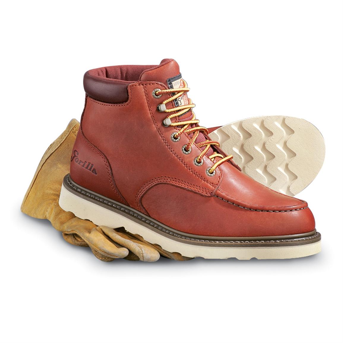 timberland moc toe work boots