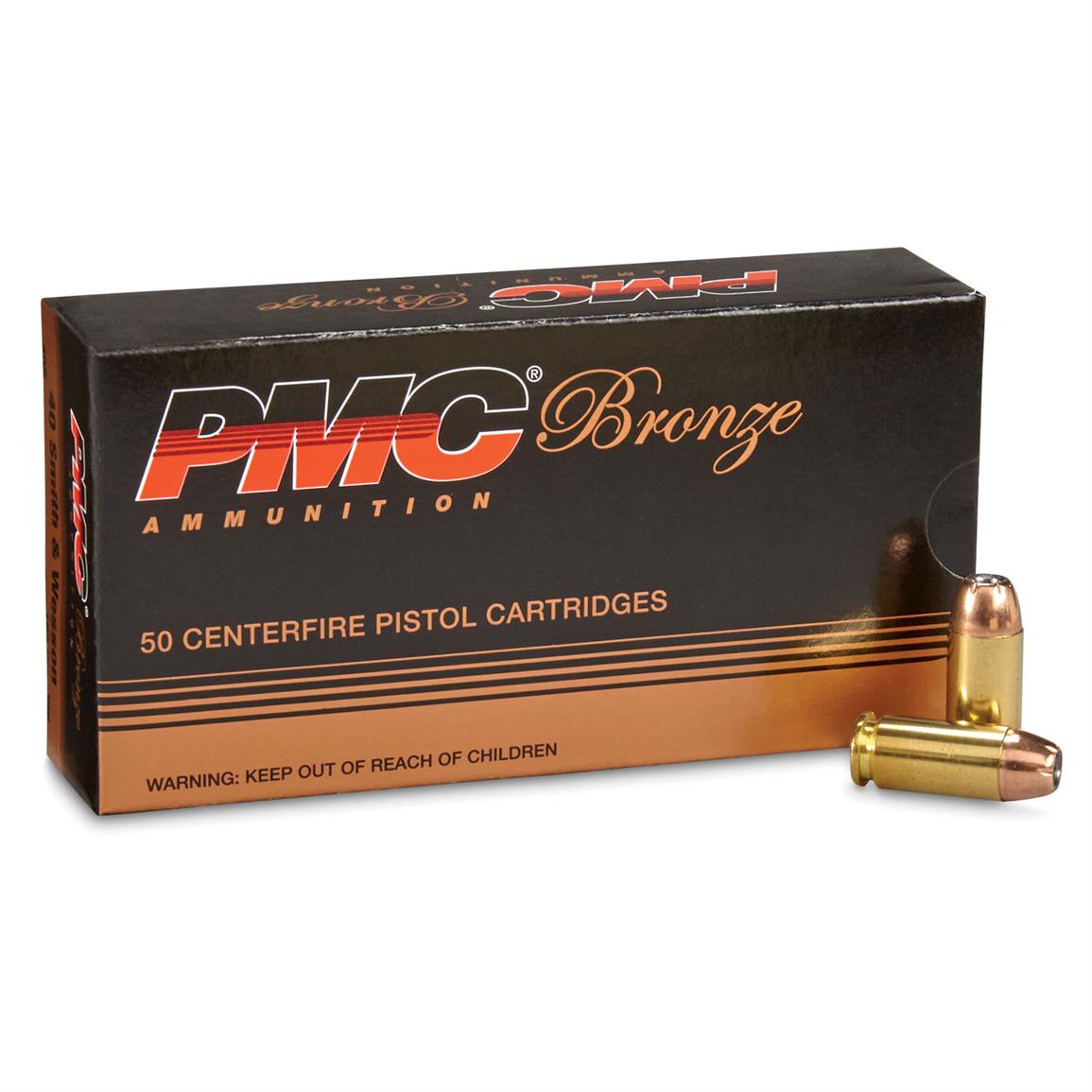 PMC Bronze, .40 Smith & Wesson, JHP, 165 Grain, 500 Rounds