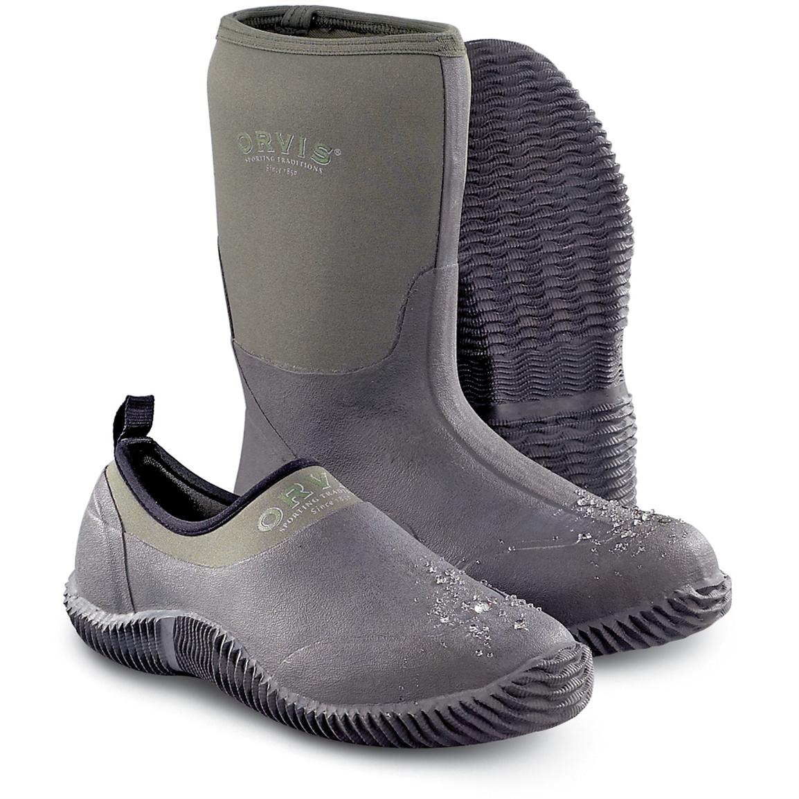 Men's Orvis® Mire Lo Muck Shoes, Green 98674, Rubber & Rain Boots at