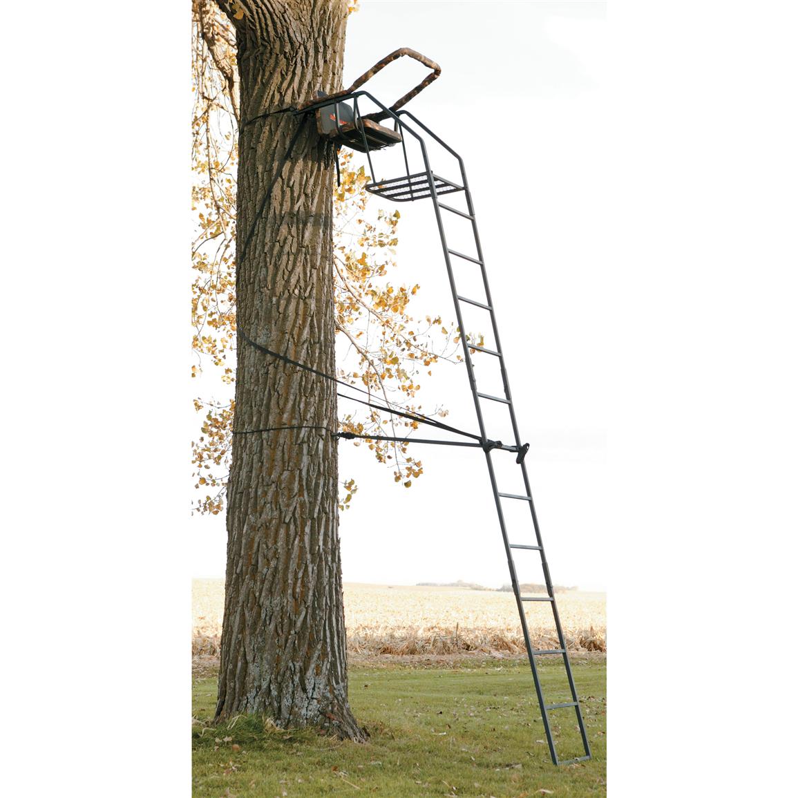 big-game-riflemaster-16-ft-deluxe-ladder-stand-with-shooting-rail