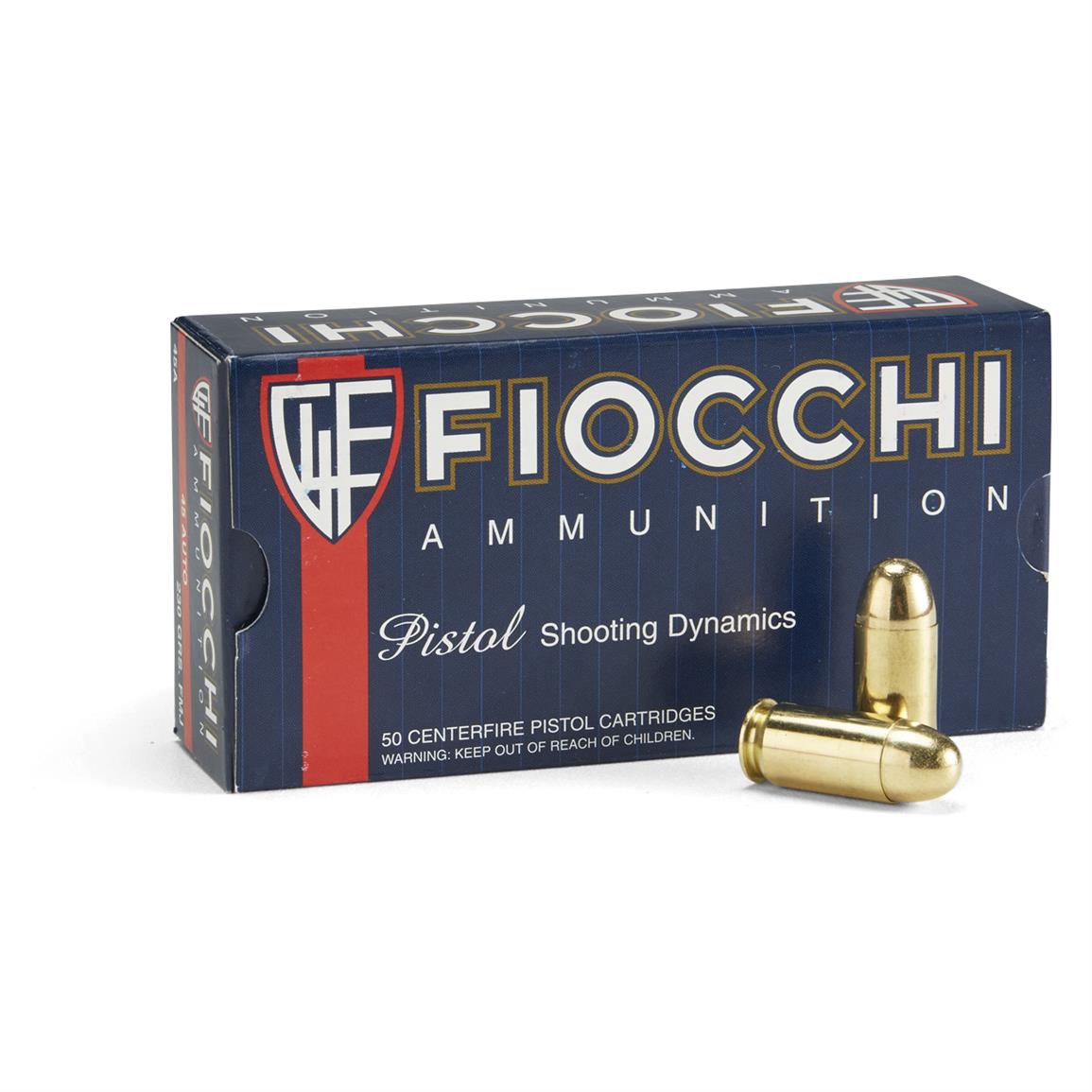 Fiocchi, .45 ACP, 230 Grain, MC, 250 Rounds