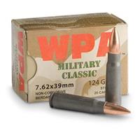 Wolf Military Classic, 7.62x39mm, FMJ, 124 Grain, 1,000 Rounds