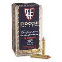 Fiocchi Performance Shooting Dynamics, .22 Magnum, JSP, 40 Grain, 50 ...