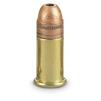 Brass-cased, non-corrosive.
