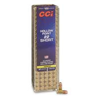 CCI Rimfire, .22 Short, CPHP, 27 Grain, 100 Rounds