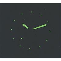 Luminous hands and markers keep you on time at night