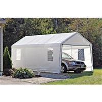 ShelterLogic Portable Garage Canopy Carport, 10' x 20', White